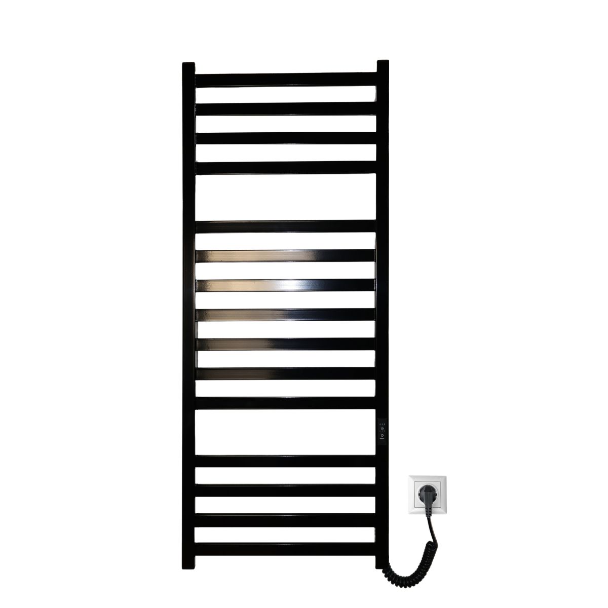 Рушникосушарка електрична Carino RICARDO з контроллером Чорний глянець 1190*490