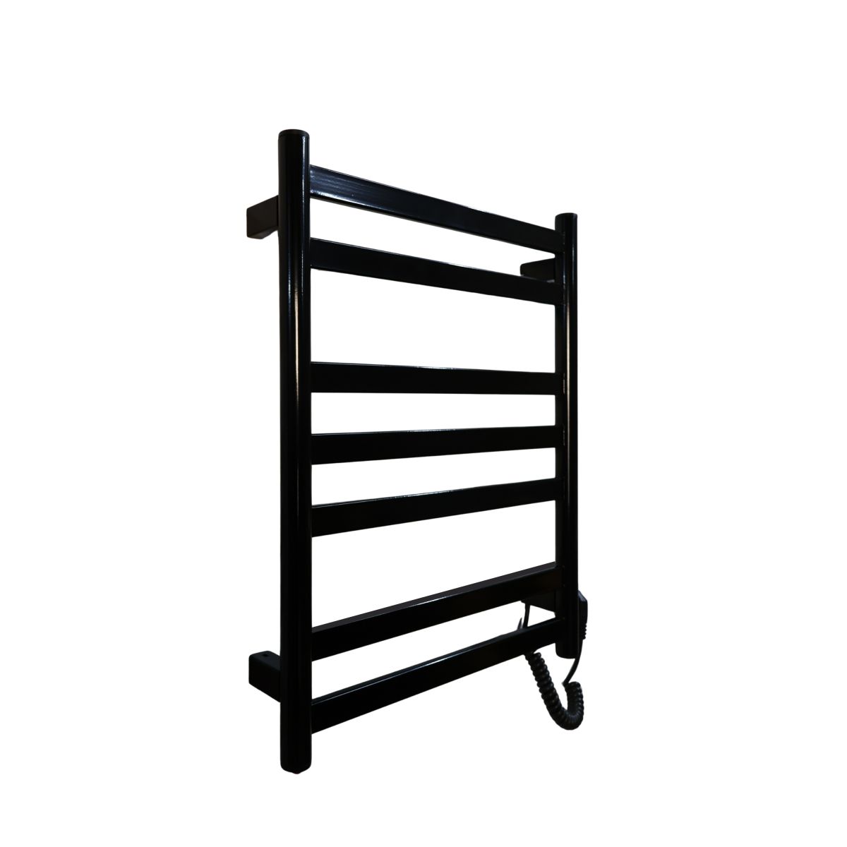 Полотенцесушитель электрический Carino MIA с кнопкой Черный глянец 590*490