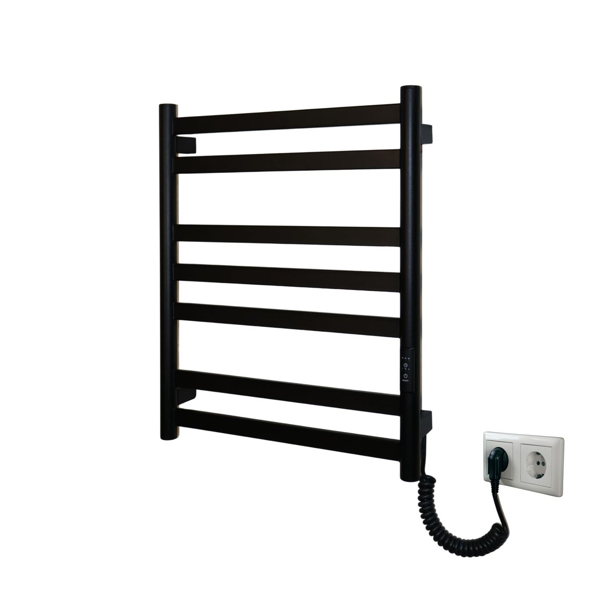 Рушникосушарка електрична Carino MIA з контроллером Чорний матовий 590*490