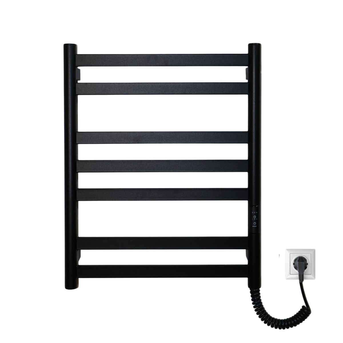 Рушникосушарка електрична Carino MIA з контроллером Чорний матовий 590*490