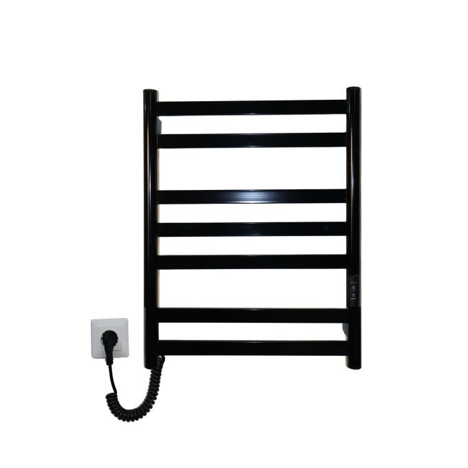 Рушникосушарка електрична Carino MIA з контроллером Чорний глянець 590*490