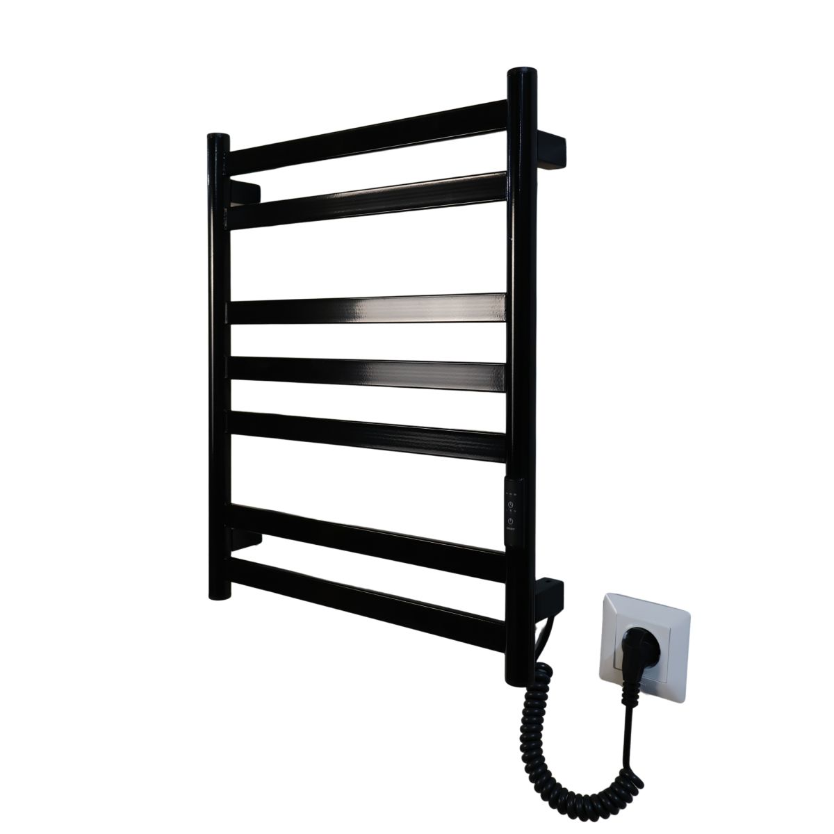 Рушникосушарка електрична Carino MIA з контроллером Чорний глянець 590*490