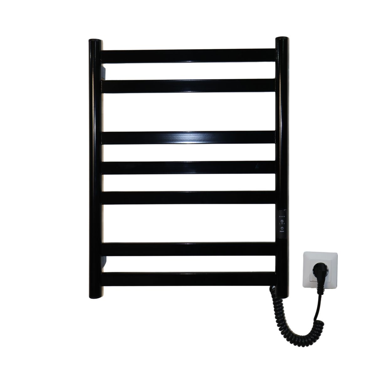 Рушникосушарка електрична Carino MIA з контроллером Чорний глянець 590*490