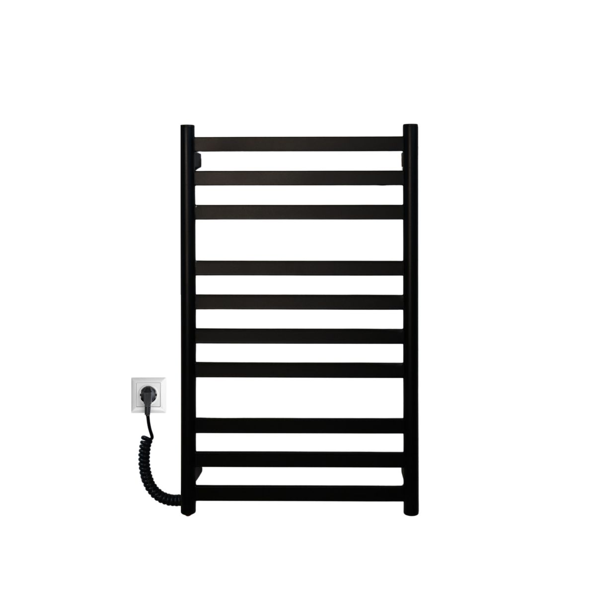 Полотенцесушитель электрический Carino MIA с кнопкой Черный матовый 790*490
