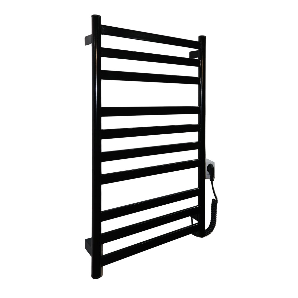 Полотенцесушитель электрический Carino MIA с кнопкой Черный глянец 790*490