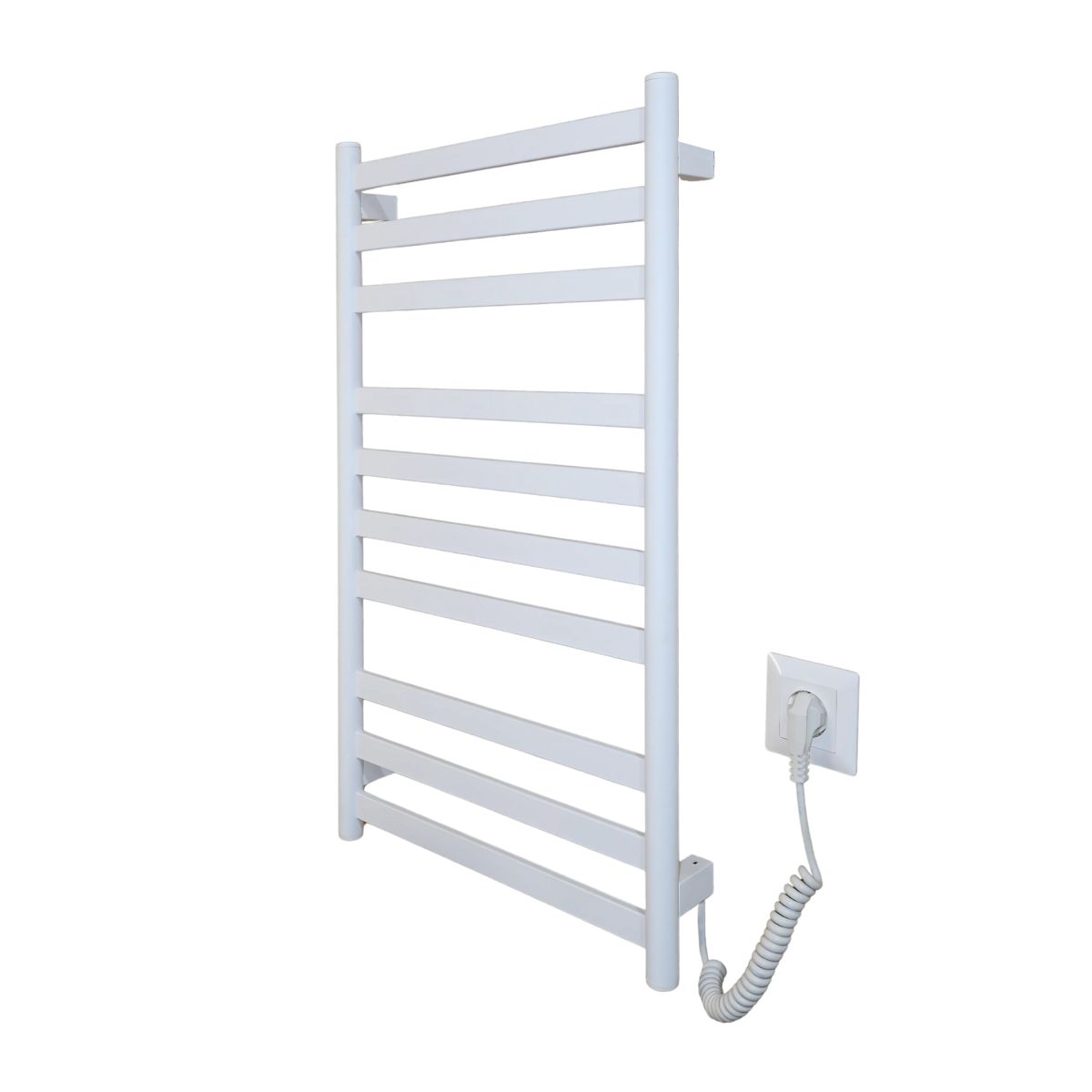 Полотенцесушитель электрический Carino MIA с кнопкой Белый матовый 790*490