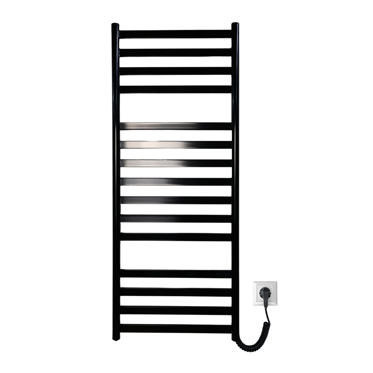 Рушникосушарка електрична Carino MIA з кнопкою Чорний глянець 1190*490