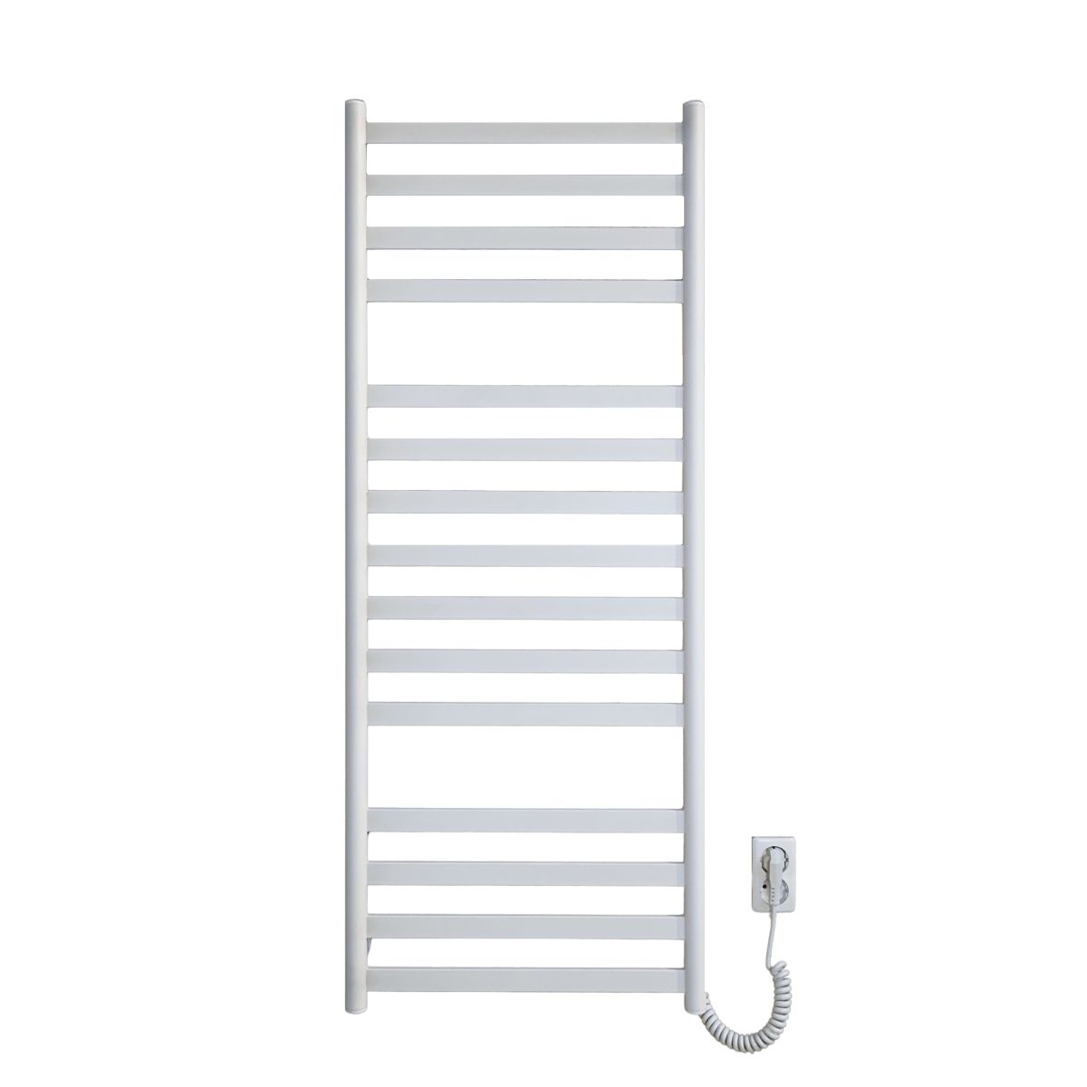 Полотенцесушитель электрический Carino MIA с кнопкой Белый матовый 1190*490