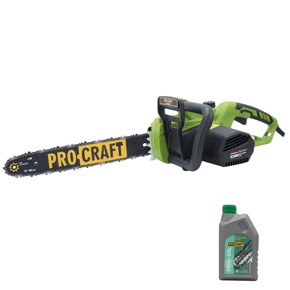 Ланцюгова пила Procraft K2000 бічна + Олива для ланцюга Procraft 1л