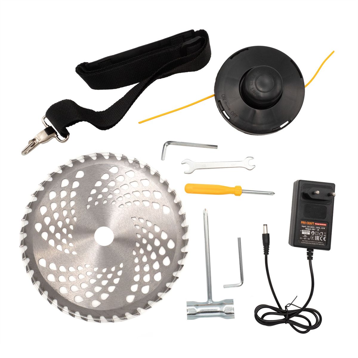 Акумуляторний триммер Procraft ATA40/2 (2 АКБ та ЗП) велосипедна ручка