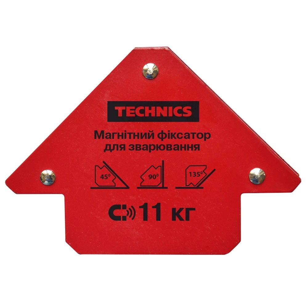 Магнитный фиксатор для сварки "Стрела", 140х215 мм, углы 45°, 90°, 135°