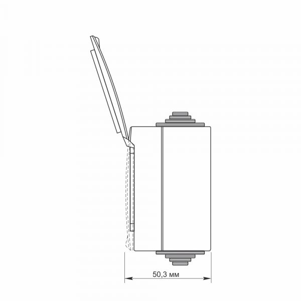 VIDEX BINERA IP65 розетка зовнішня потрійна із заземленням сіра (VF-BNW23G-G)