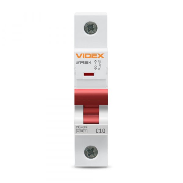 Автоматичний вимикач RS4 VIDEX RESIST 1п 10А С 4,5кА
