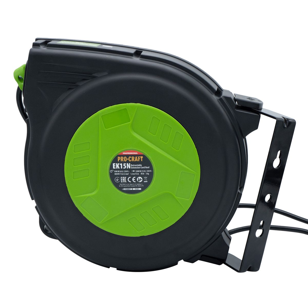 Подовжувач на котушці Procraft EK15N 3x1,5мм² 15 м