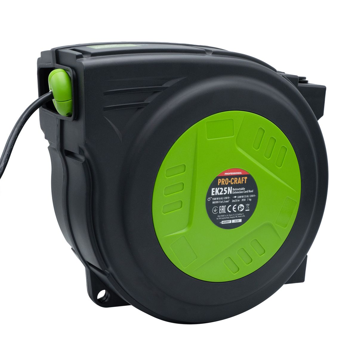 Удлинитель на катушке Procraft EK25N 3x1,5мм² 25 м