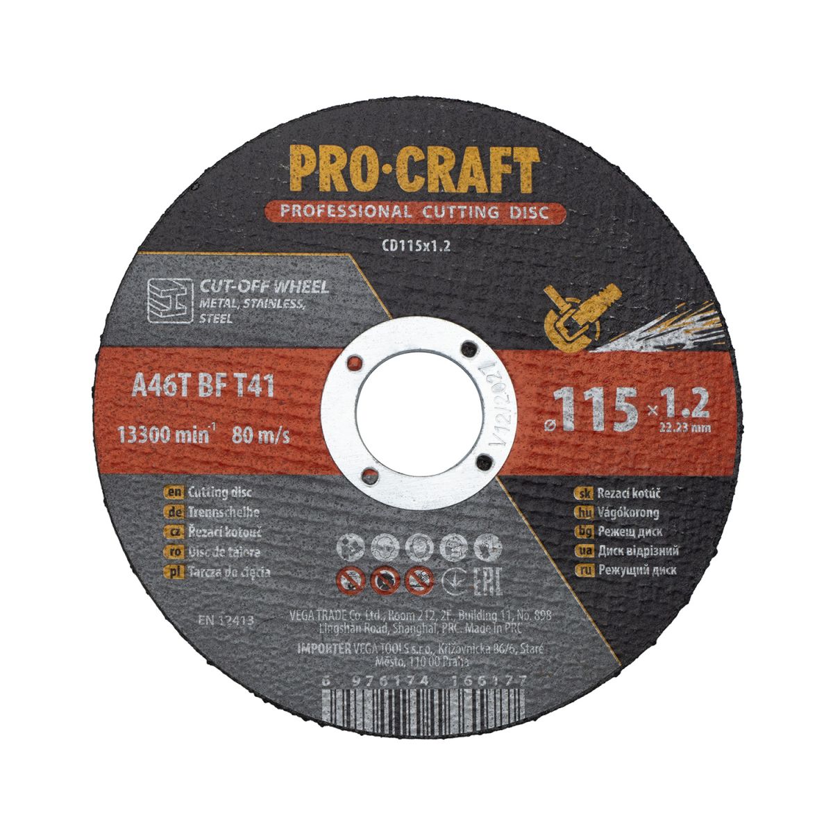 Диск відрізний Procraft CD115x1.2 115 мм 1,2 мм