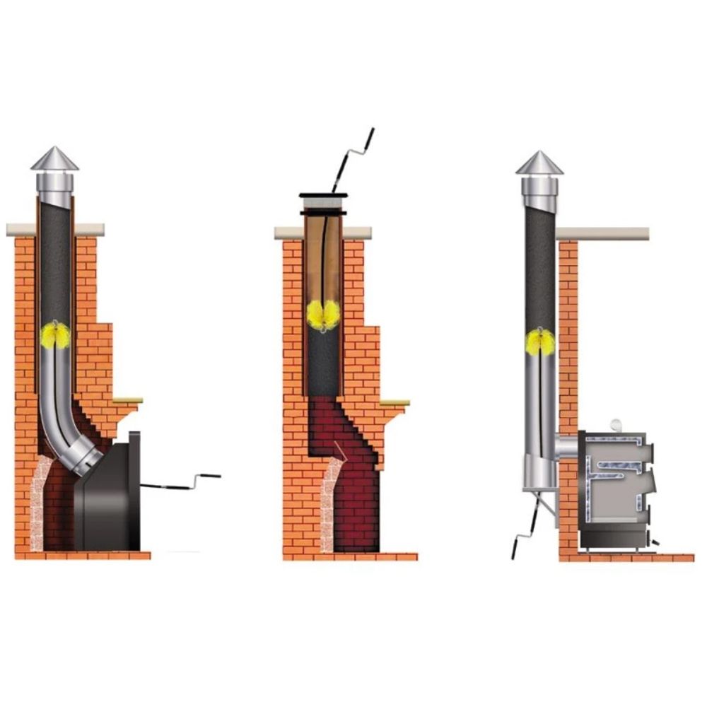 Щетка пластиковая для чистки дымохода Savent 180 мм