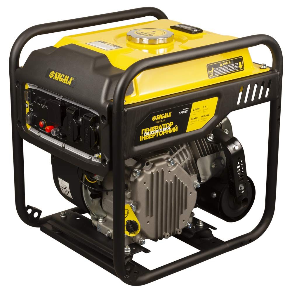 Генератор інверторний бензиновий 220В 2.2/2.5кВт 7л 4-х тактний ручний запуск SIGMA (5710821)