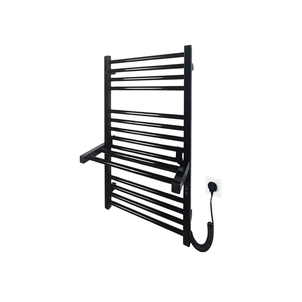 Полочка для полотенцесушителя Carino ARIANNA, короткая, Черный глянец