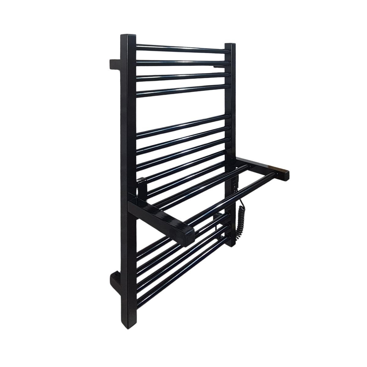 Полочка для полотенцесушителя Carino ARIANNA, короткая, Черный глянец