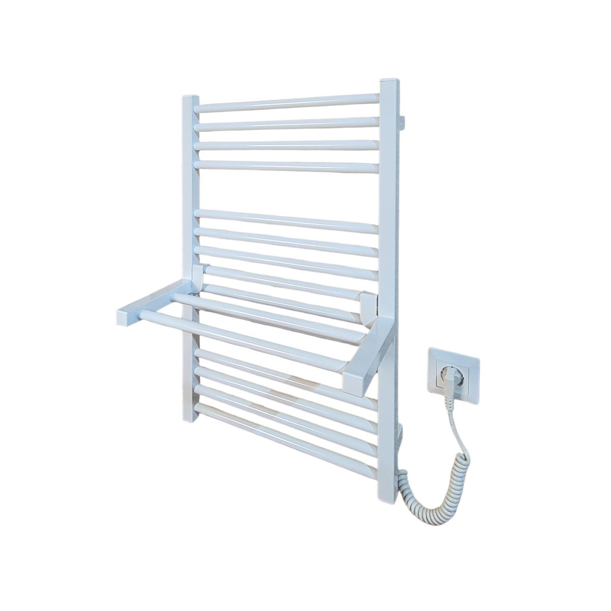 Полочка для полотенцесушителя Carino ARIANNA, короткая, Белый глянец