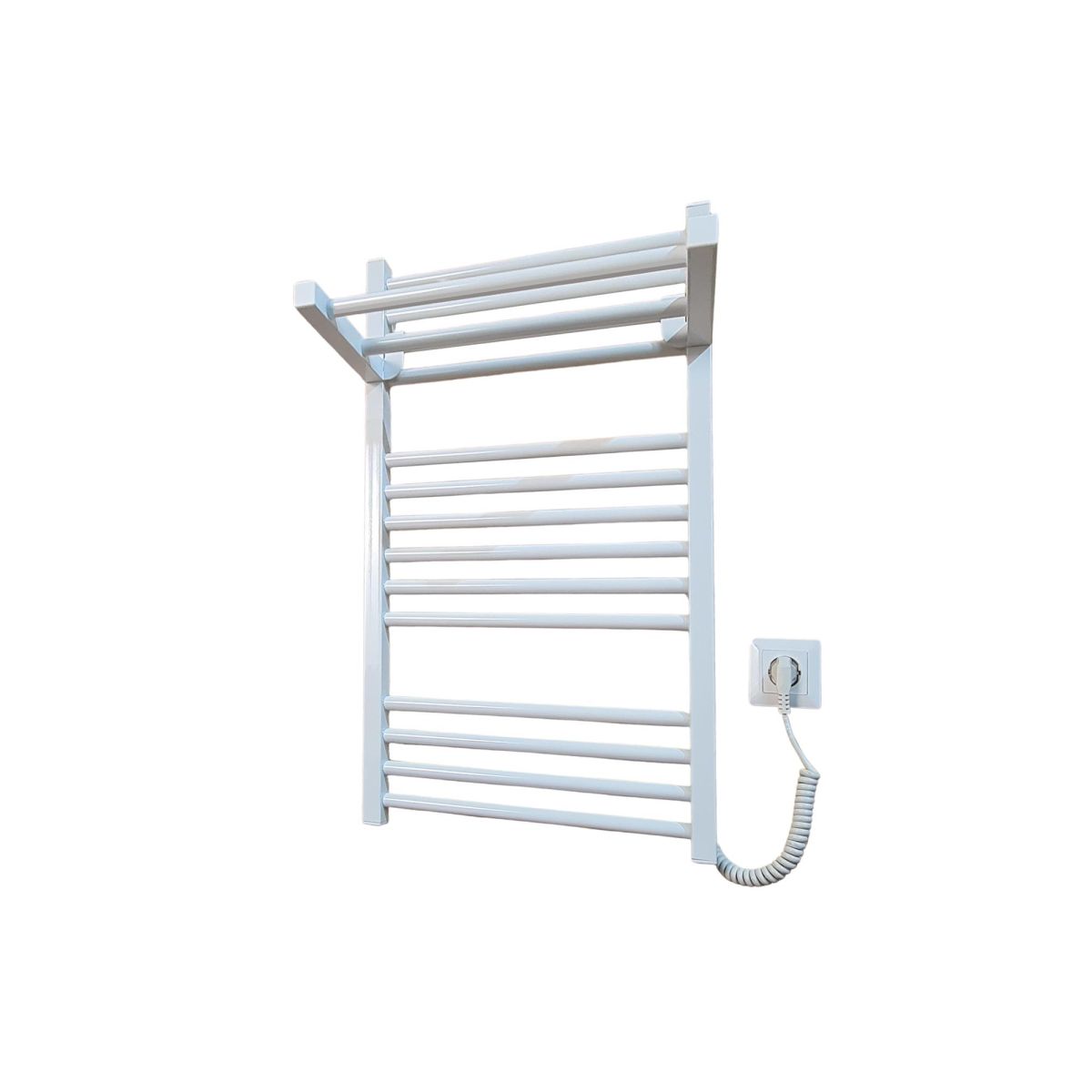 Полочка для полотенцесушителя Carino ARIANNA, короткая, Белый глянец