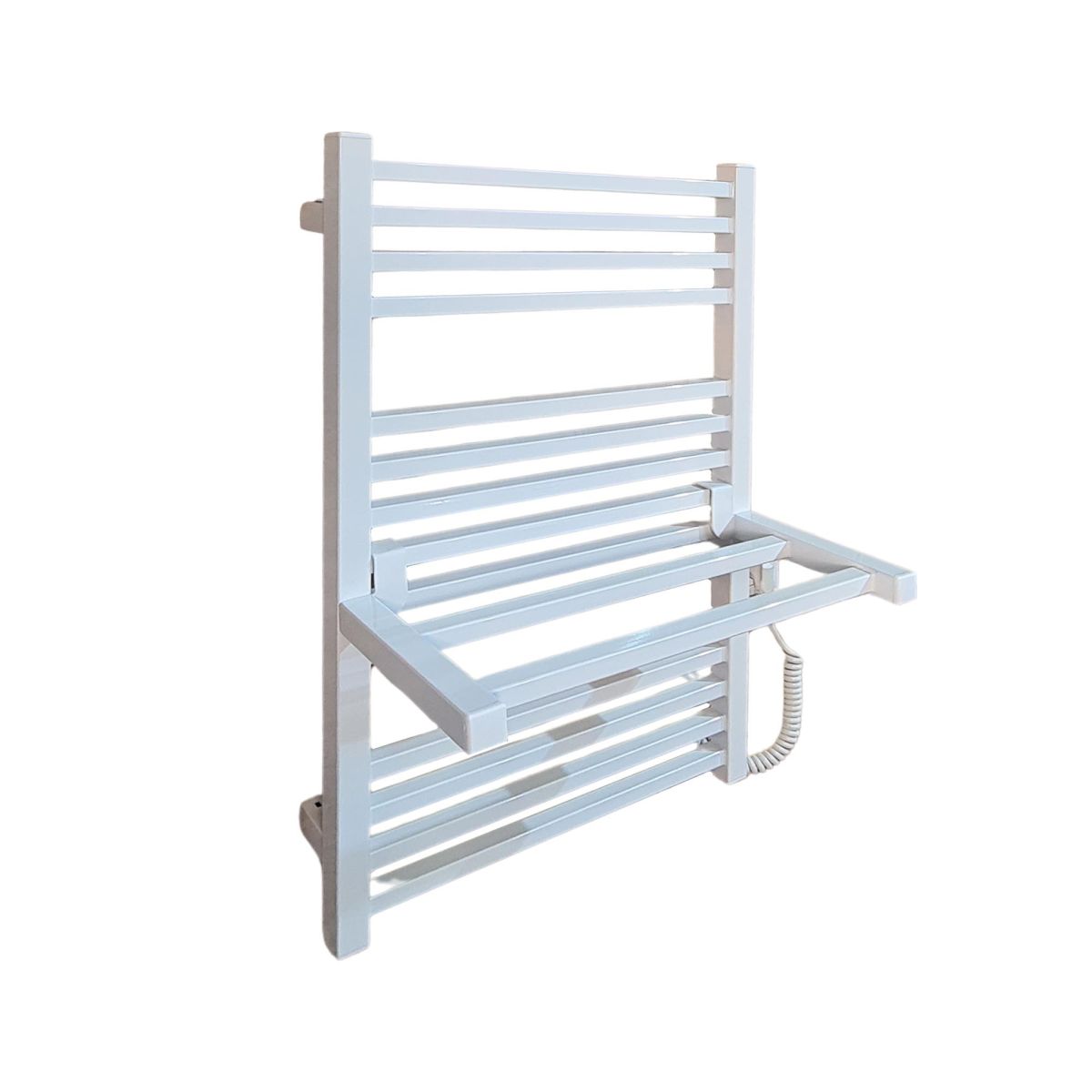 Полочка для полотенцесушителя Carino LORENZO, короткая, Белый глянец