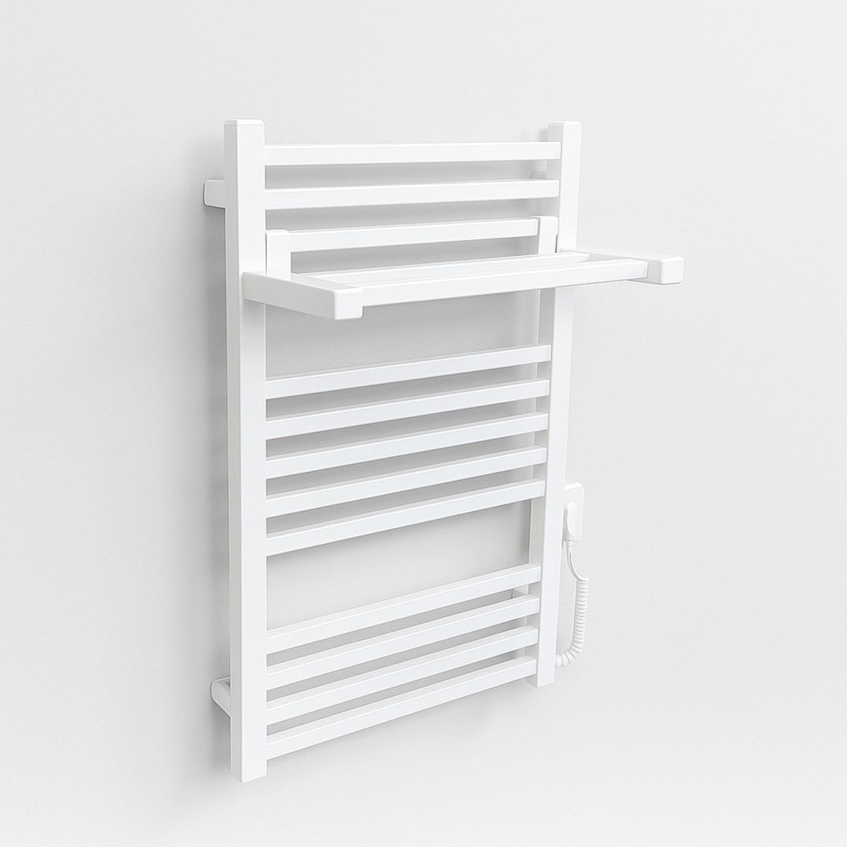 Полочка для полотенцесушителя Carino LORENZO, короткая, Белый глянец