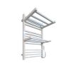 Полочка для полотенцесушителя Carino LORENZO, длинная, Белый глянец