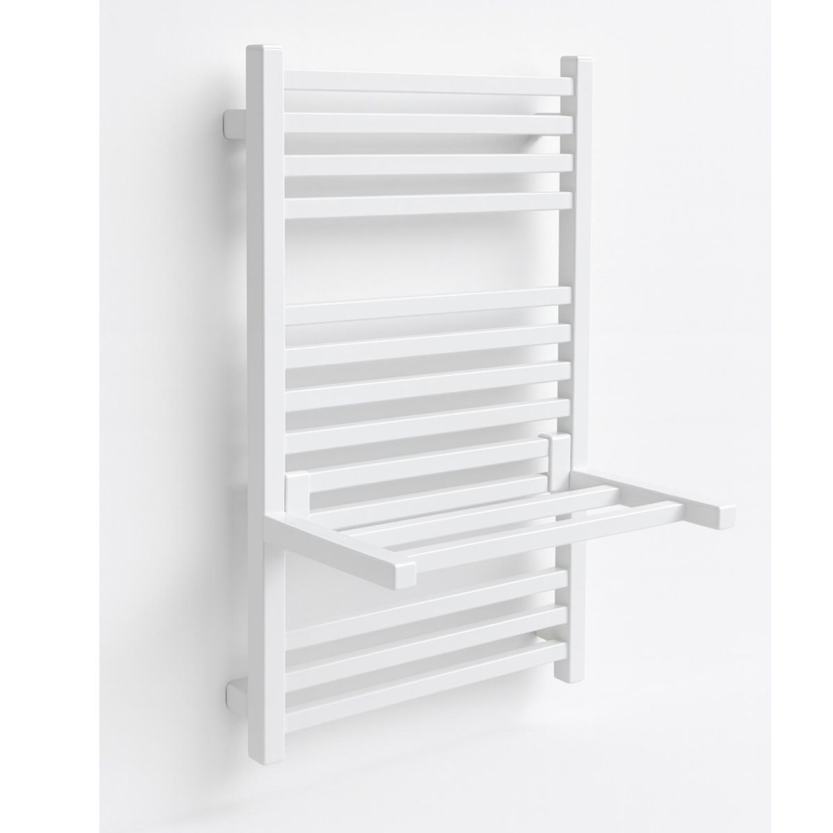 Полочка для полотенцесушителя Carino LORENZO, длинная, Белый глянец
