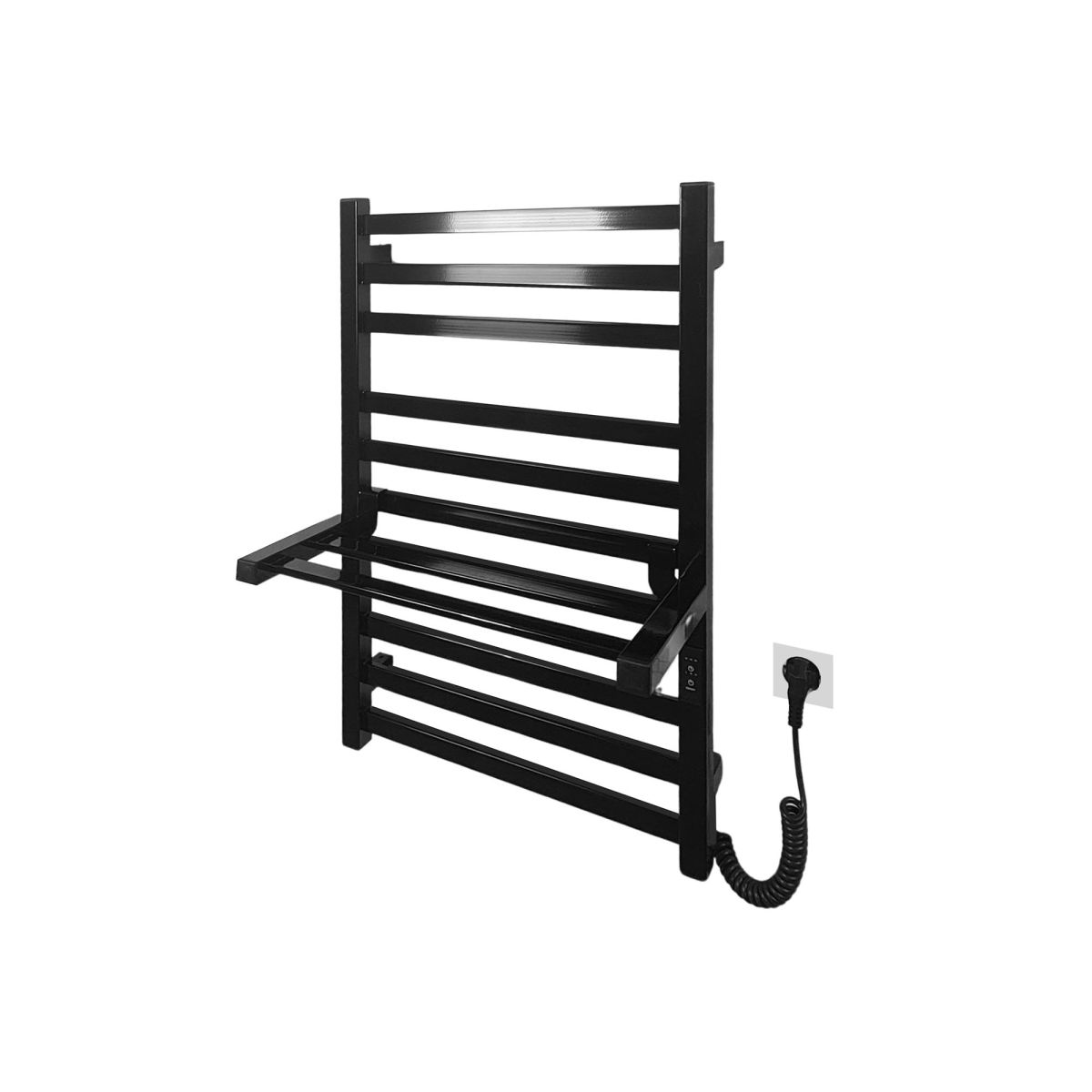 Полочка для полотенцесушителя Carino RICARDO, короткая, Черный глянец