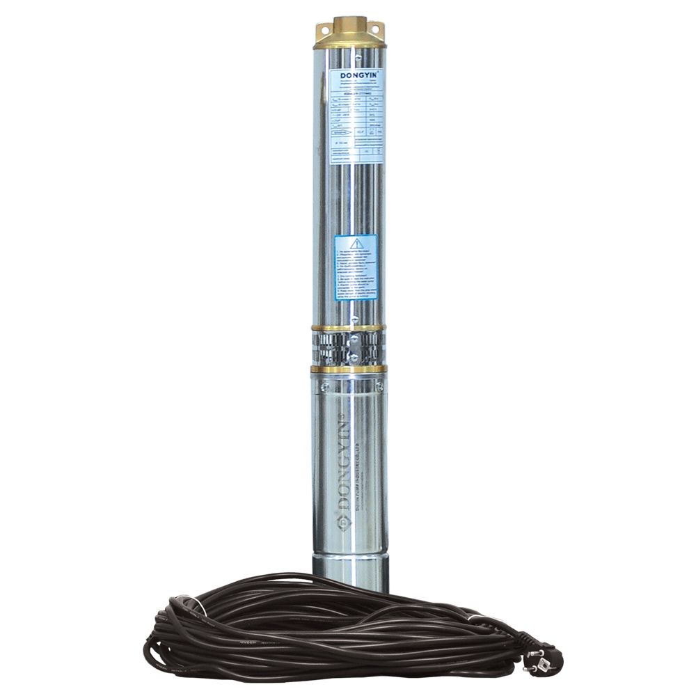 Насос центробежный скважинный 1.5кВт H 116(88)м Q 100(60)л/мин Ø102мм (кабель 50м) DONGYIN 4SEm4/1