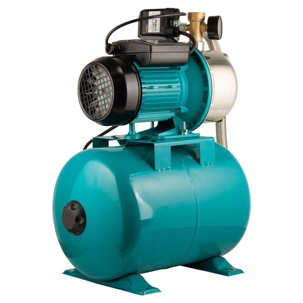 Станція 1.1кВт Hmax 50м Qmax 60л/хв (самовсмоктуючий насос нерж) 24л Україна AQUATICA JETSa100A5/UA