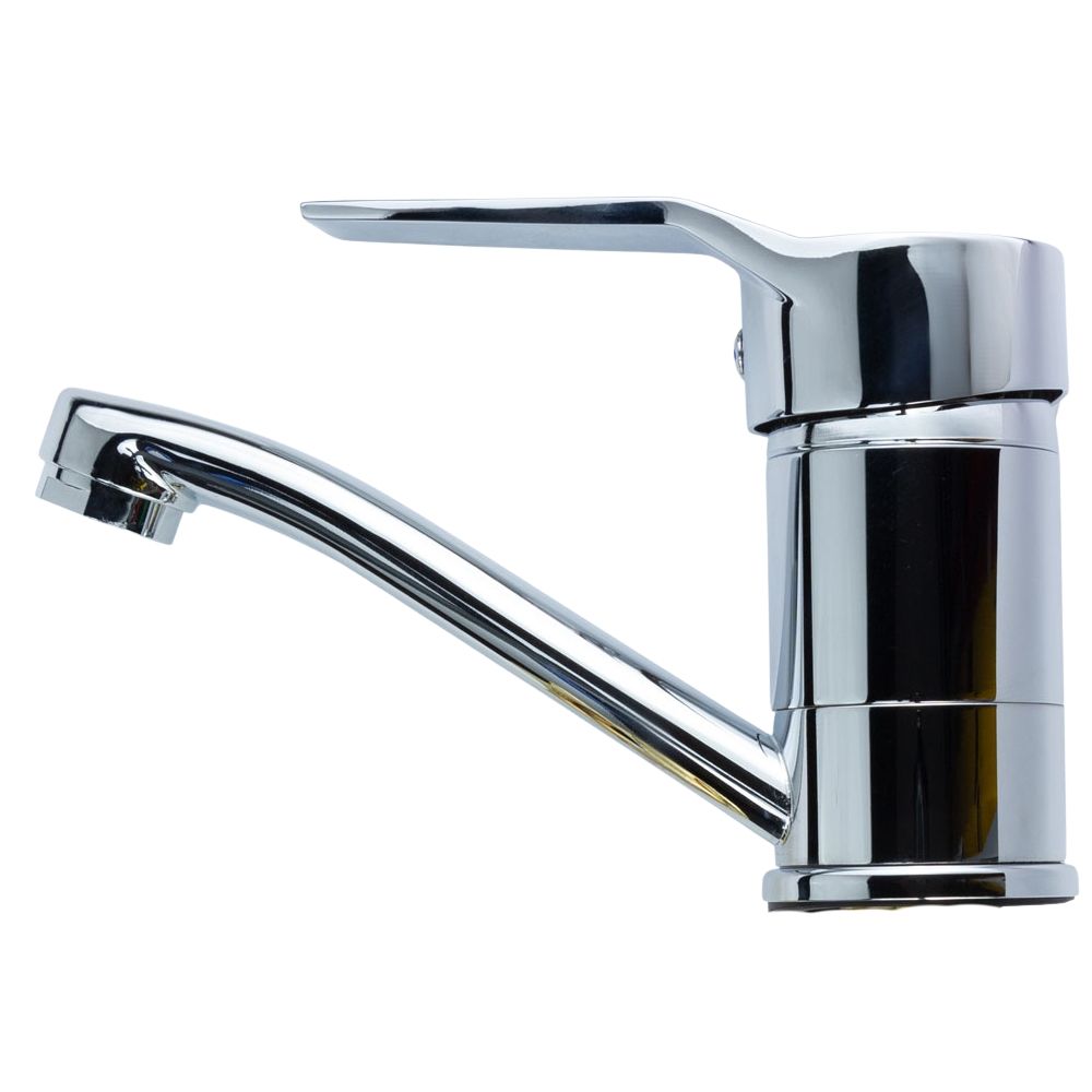 Змішувач MJ Ø40 для кухні гусак прямий 150мм на гайці AQUATICA MJ-1B135C (9744100)