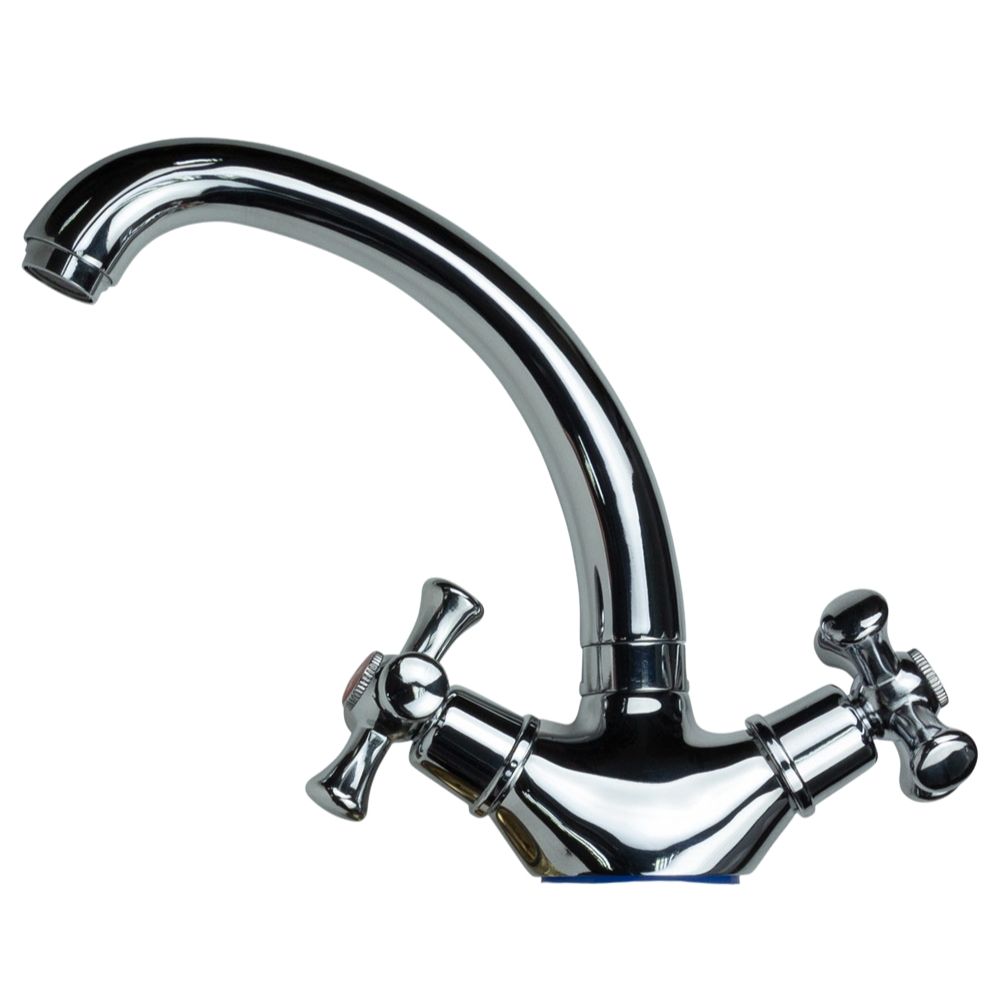 Змішувач PL 1/2 "для кухні гусак короткий вухо на гайці AQUATICA PL-4B355C (9777100)