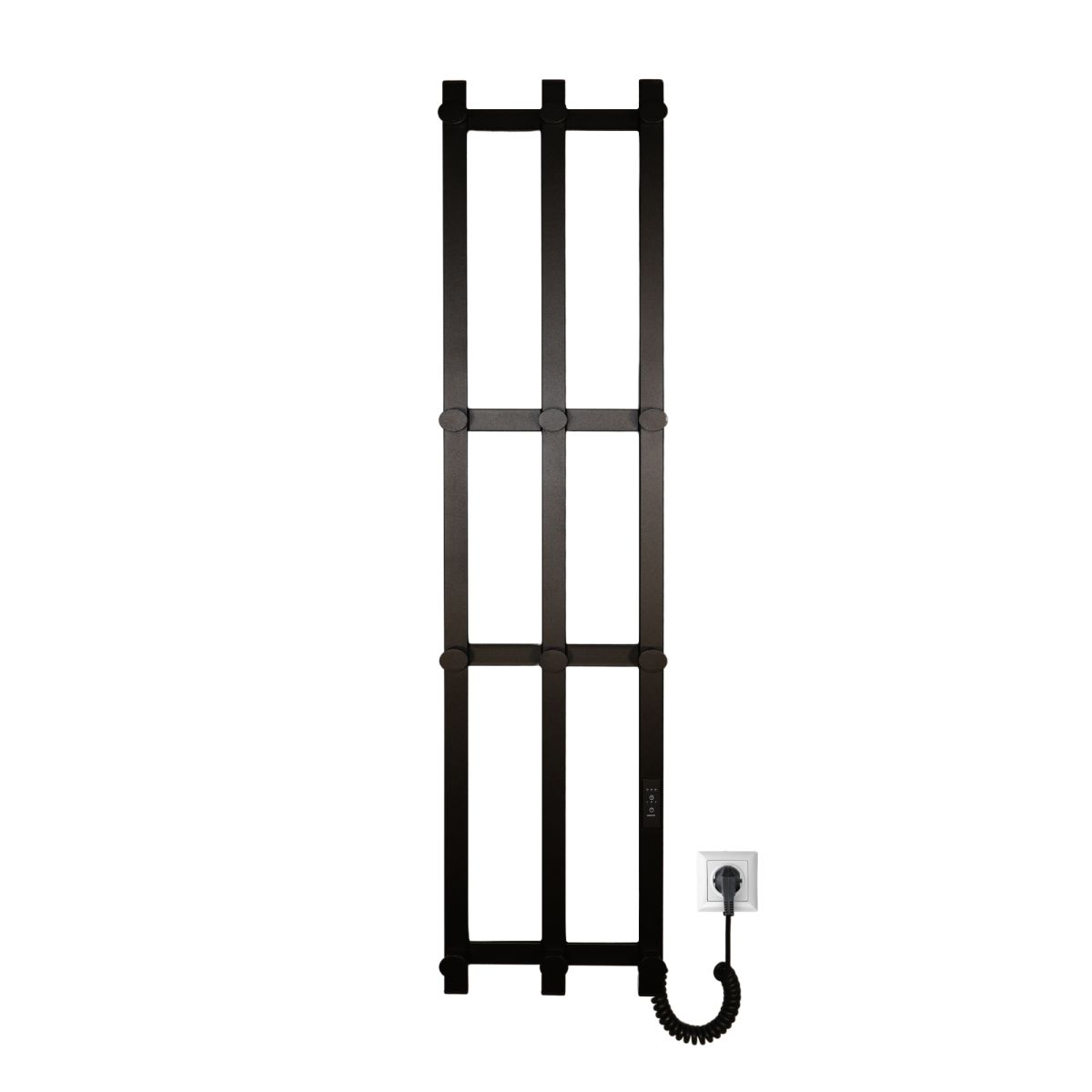 Рушникосушарка електрична Carino GIACOMO з контроллером Чорний мат 1190*270