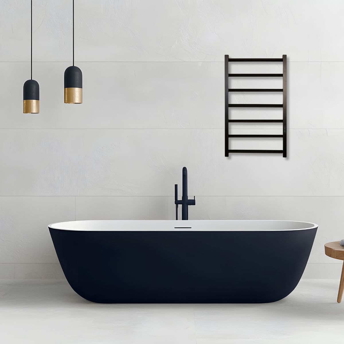 Рушникосушарка електрична Carino PAOLO з контроллером Чорний матовий 790*490