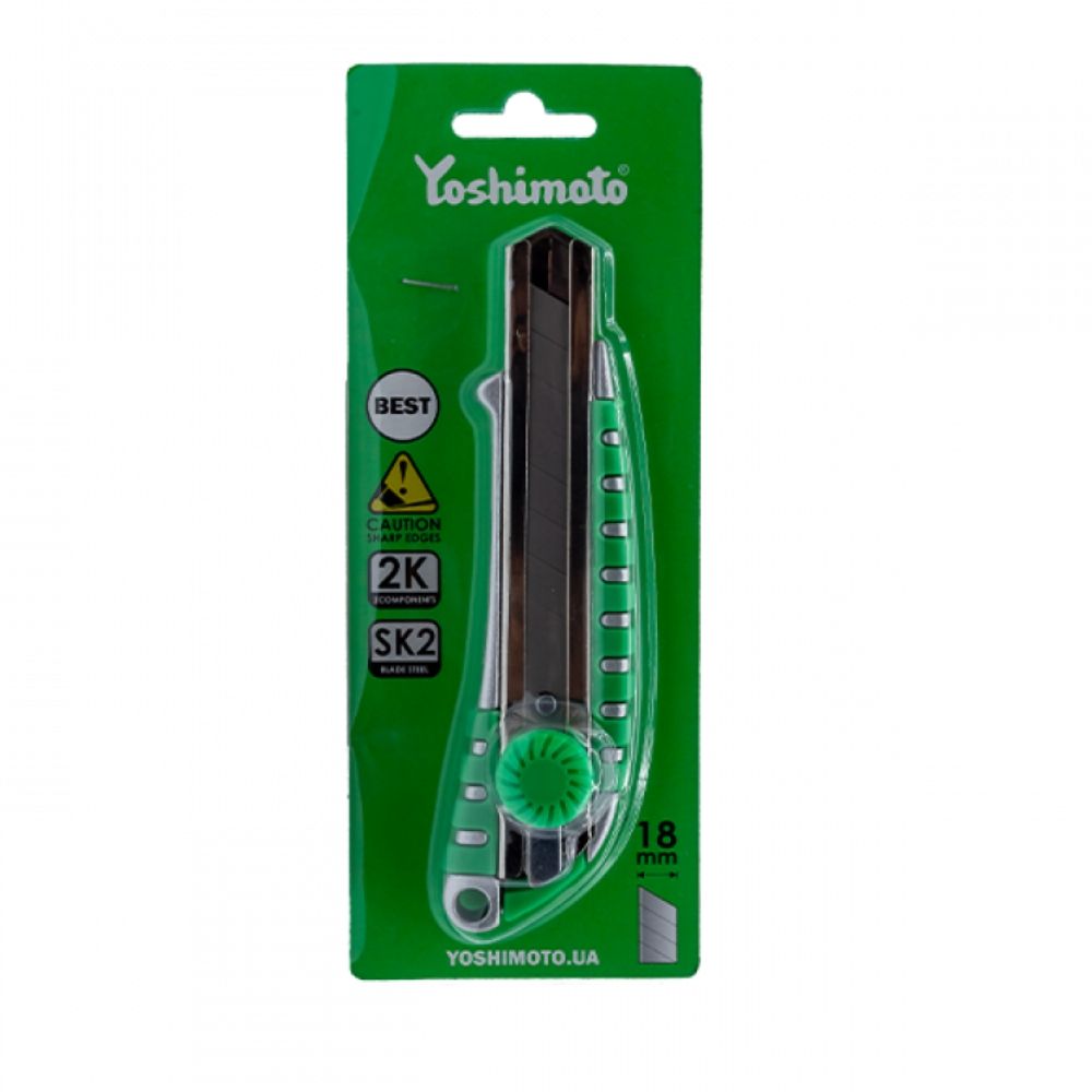 Нож алюминиевый универсальный Yoshimoto PRO с вращающимся фиксатором, лезвие SK2