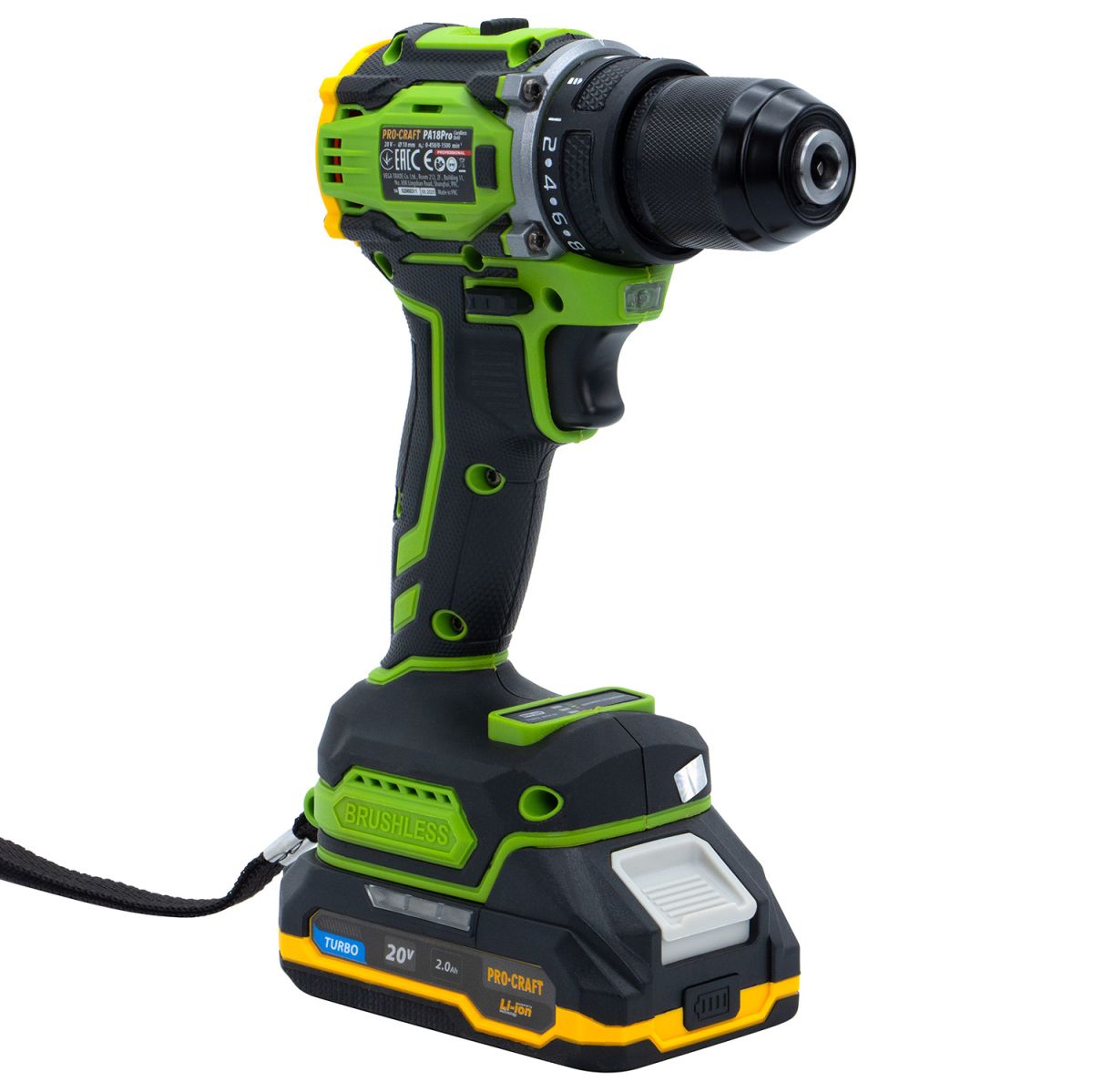 Шуруповерт Procraft PA18Pro (с 1 АКБ 2Ач)