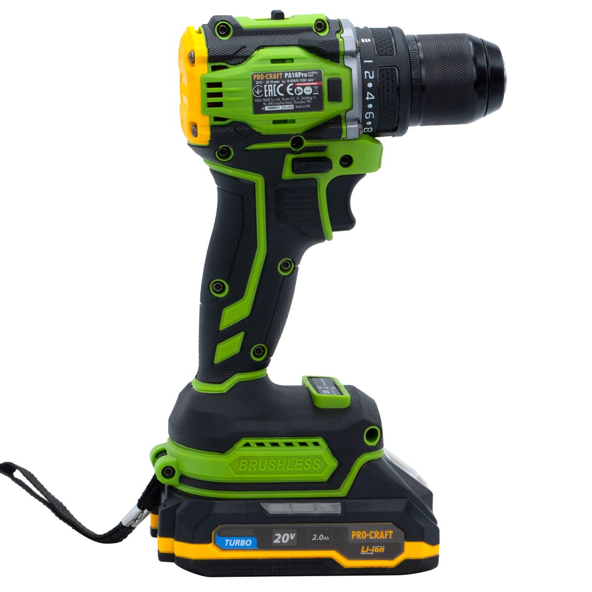 Шуруповерт Procraft PA18Pro (с 1 АКБ 2Ач)