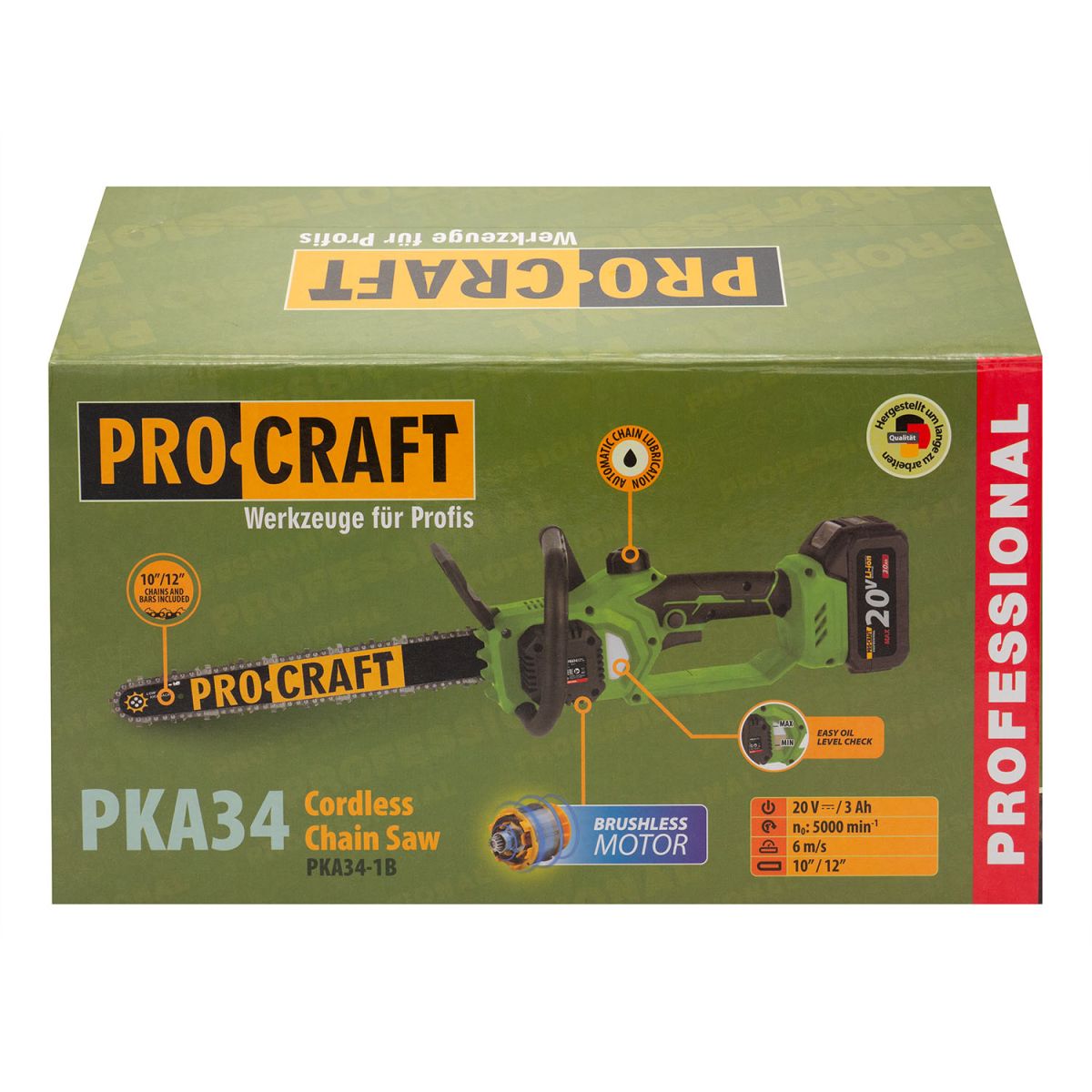 Акумуляторна пила Procraft PKA34 (1 акб та зп)