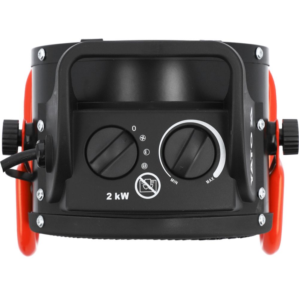 Нагрівач мережевий YATO 230В, 2кВт, з PTC і вентилятором, обігрів S≤ 20 м² реж- 25/1000/2000 Вт