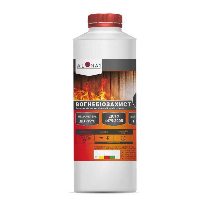 Средство огнебиозащитное, готовый раствор АЛАНА-1 красный, 1кг