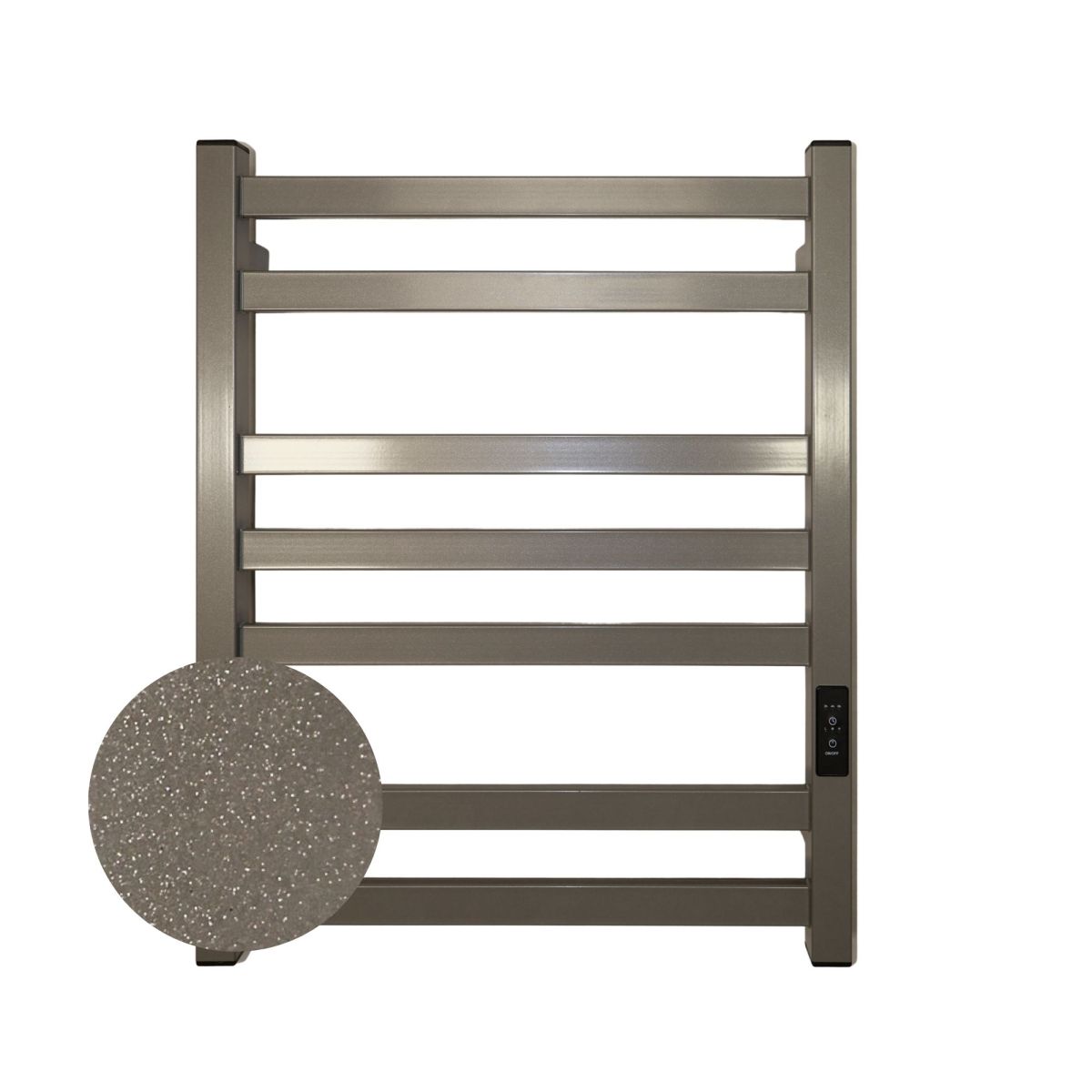 Полотенцесушитель электрический Carino RICARDO с контроллером Серый металлик 590*490