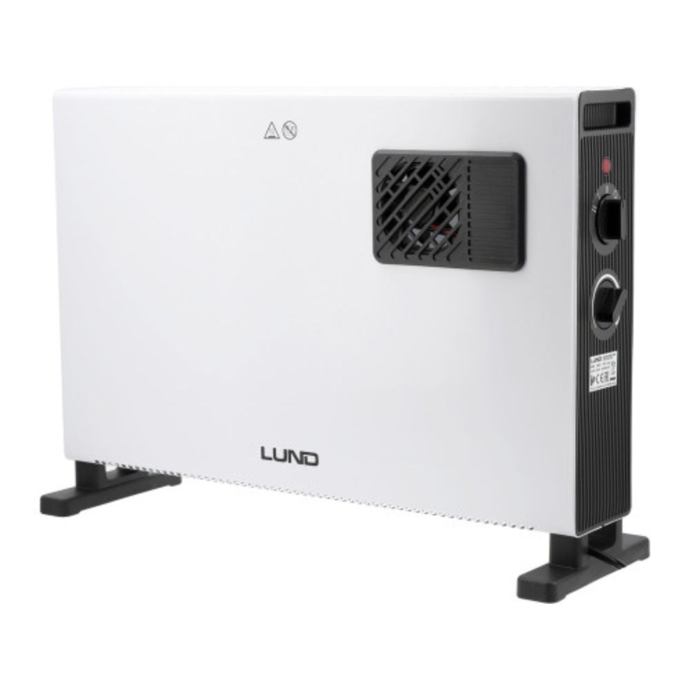 Обігрівач конвекторний LUND від ел.мережі- 230 В, 2 регулювальні режими- 1,25 і 2 кВт з вентилятором