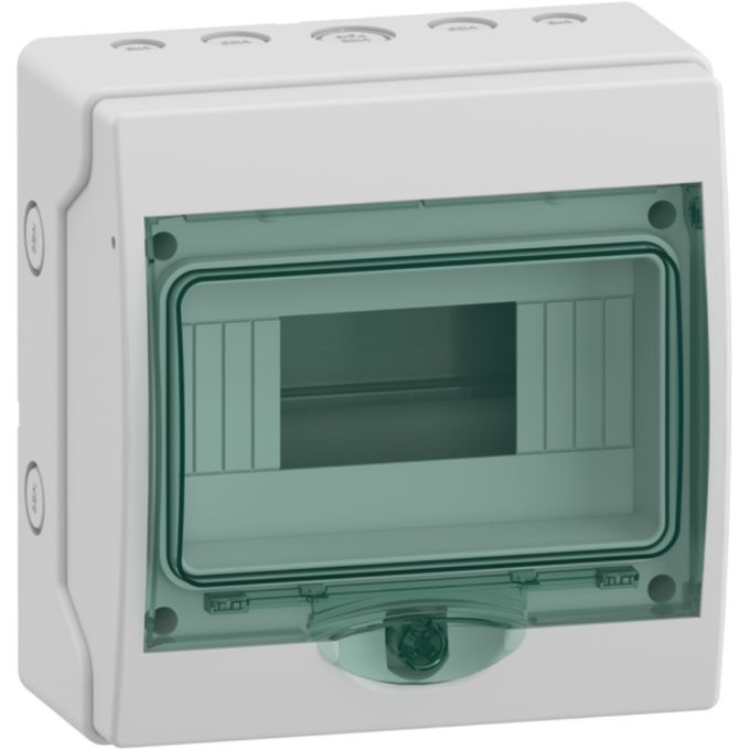 Шафа накладна, 1ряд/8мод. прозорі дверцята, ІР65 Kaedra Schneider Electric