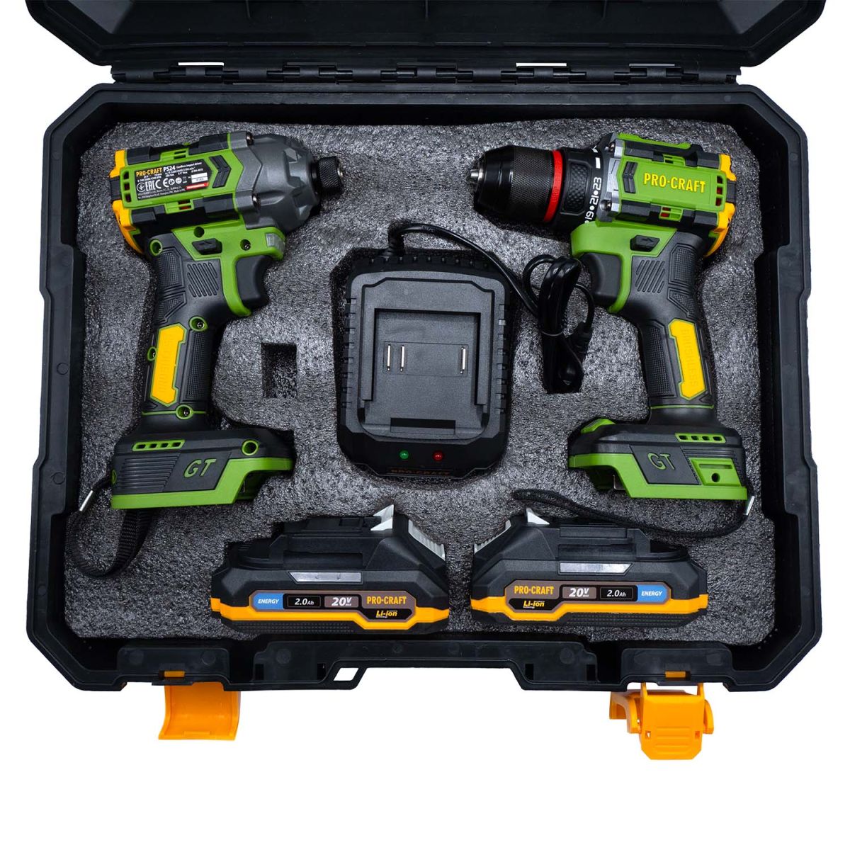 Набір акумуляторного шуруповерта та гвинтоверта Procraft PA214SET (2 АКБ)