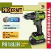Шуруповерт Procraft PA18LiH (1 акб та зп)