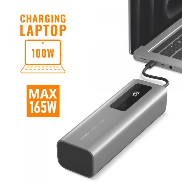 Повербанк 20000mAh VIDEX VPB-366 165W PD100W +Display