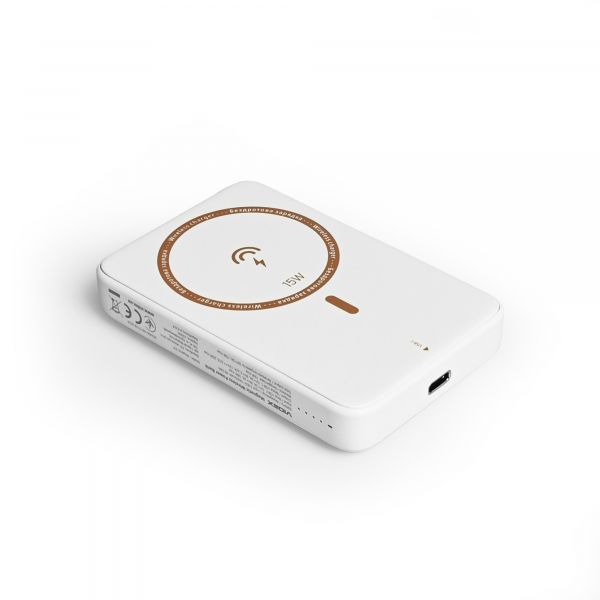 Повербанк з бездротовою зарядкою 10000mAh VIDEX VPB-331 PD20W White